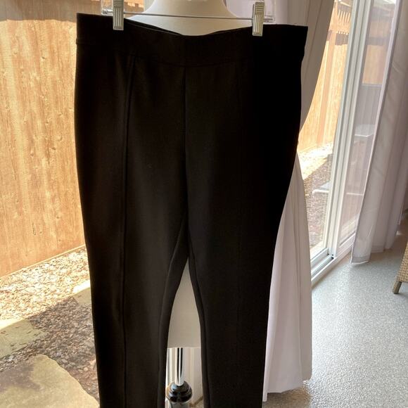 Anne Klein Classic Black Knit Pull-On Pants Size 6 - Picture 1 of 10